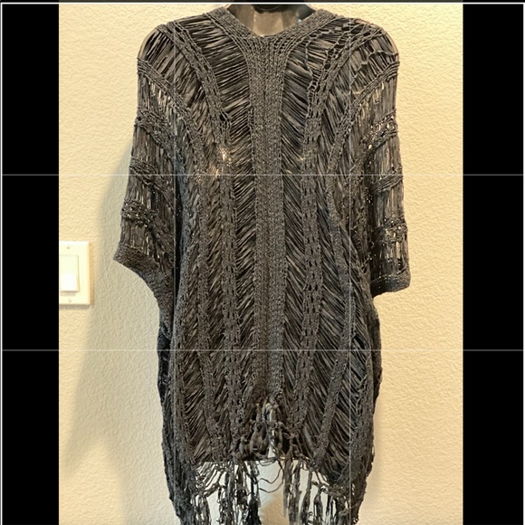 SOLD! Black Netted Swimsuit Coverup - Picture 2 of 6